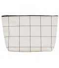 House Doctor Makeup Bag Squares White (33x19)